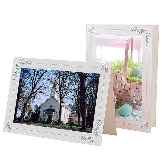 1434 - Bright White, Happy Easter, Blank Back, set of 10 card
