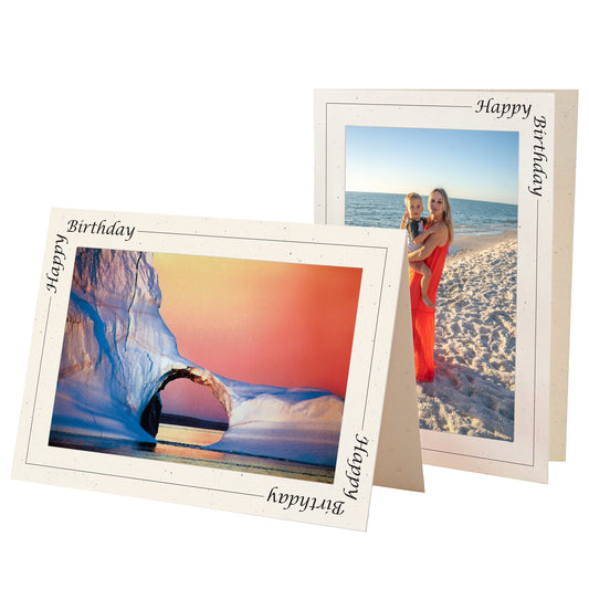 1437 - Natural, Happy Birthday, Blank Back, set of 10 cards