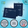 1459 - Deep Blue, Silver Border, Blank Back, set of 10 cards