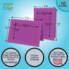 1489 - Lilac, Raven Black Border, Blank Back, set of 10 cards