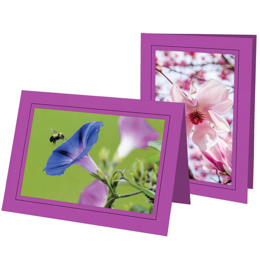1489 - Lilac, Raven Black Border, Blank Back, set of 10 cards