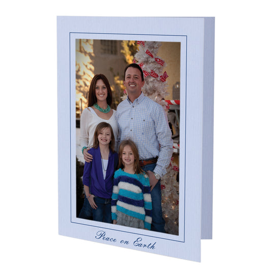 1520 - Baby Blue Linen, Peace on Earth, Vertical, Set of 10 cards