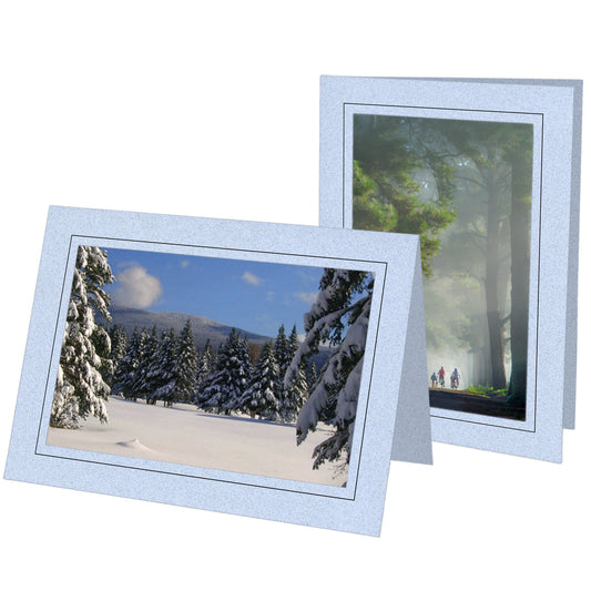 1554 - Ice Blue, Raven Black Border, Blank Back, set of 10 cards