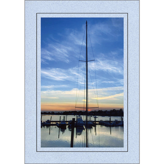 1554 - Ice Blue, Raven Black Border, Blank Back, set of 10 cards