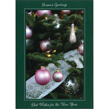 1558 - Pine Linen, Season's Greeting, Best Wishes..., Vertical, Set of 10 cards (DISCONTINUED)