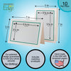 1566A - Bright White, Amazon Green Bold Border, Blank Back, set of 10 cards