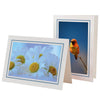 1609PB - Bright White, Sky Blue Pastel Border, Blank Back, set of 10 cards