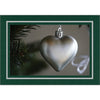 1614 - Pine Green Linen, Silver Foil Border, Blank Back, set of 10 cards