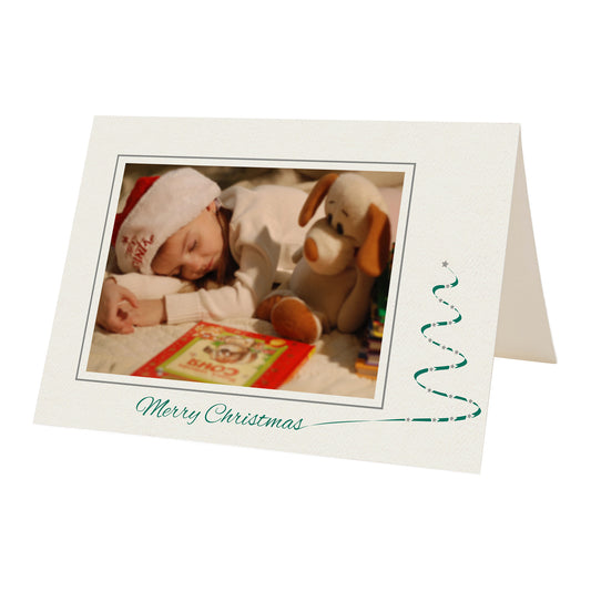 1617 - Bright White, Small Window, Merry Christmas, Horizontal, set of 10 cards (DISCONTINUED)