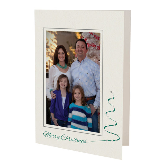 1618 - Bright White, Small Window, Merry Christmas, Vertical, set of 10 cards (DISCONTINUED)