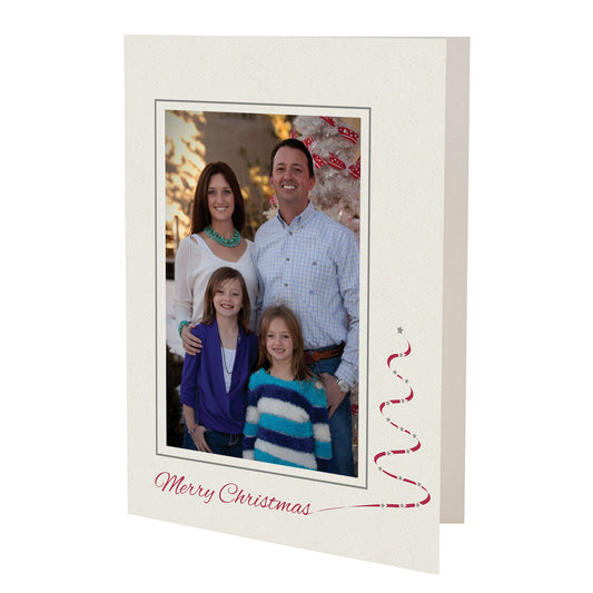 1620 - Bright White, Small Window, Merry Christmas, Vertical, set of 10 cards (DISCONTINUED)