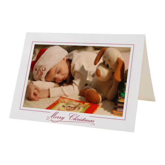 1621 - Bright White, Merry Christmas, Horizontal, set of 10 cards