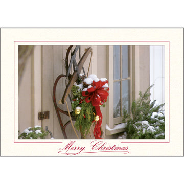 1621 - Bright White, Merry Christmas, Horizontal, set of 10 cards