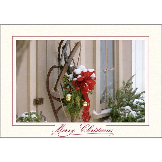 1621 - Bright White, Merry Christmas, Horizontal, set of 10 cards