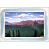 1627B - Bright White, Blue Mist Watercolor Border, Blank Back, set of 10 cards