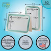 1627J - Bright White, Jade Slate Watercolor Border, Blank Back, set of 10 cards