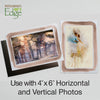 1627S - Bright White, Sandstone Watercolor Border, Blank Back, set of 10 cards