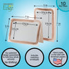 1627S - Bright White, Sandstone Watercolor Border, Blank Back, set of 10 cards