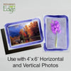 1627V - Bright White, Violet Watercolor Border, Blank Back, set of 10 cards