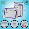 1627V - Bright White, Violet Watercolor Border, Blank Back, set of 10 cards