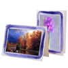 1627V - Bright White, Violet Watercolor Border, Blank Back, set of 10 cards