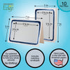 1628M - Bright White, Midnight Blue Paint Border, Blank Back, set of 10 cards