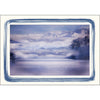 1628M - Bright White, Midnight Blue Paint Border, Blank Back, set of 10 cards