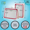 1628SC - Bright White, Scarlet Red Paint Border, Blank Back, set of 10 cards