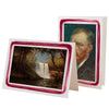 1628SC - Bright White, Scarlet Red Paint Border, Blank Back, set of 10 cards