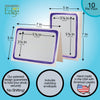 1628V - Bright White, Violet Paint Border, Blank Back, set of 10 cards