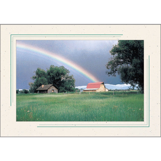 1630A - Natural, Amazon Green 2-Tone Border, Blank Back, set of 10 cards