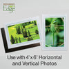 1631A - Bright White, Amazon Green 2-Tone Border, Blank Back, set of 10 cards