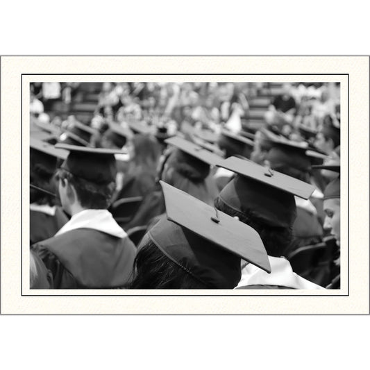 1638 - Bright White, Raven Black Border, Photo Mount Notecard, set of 10 Notecards