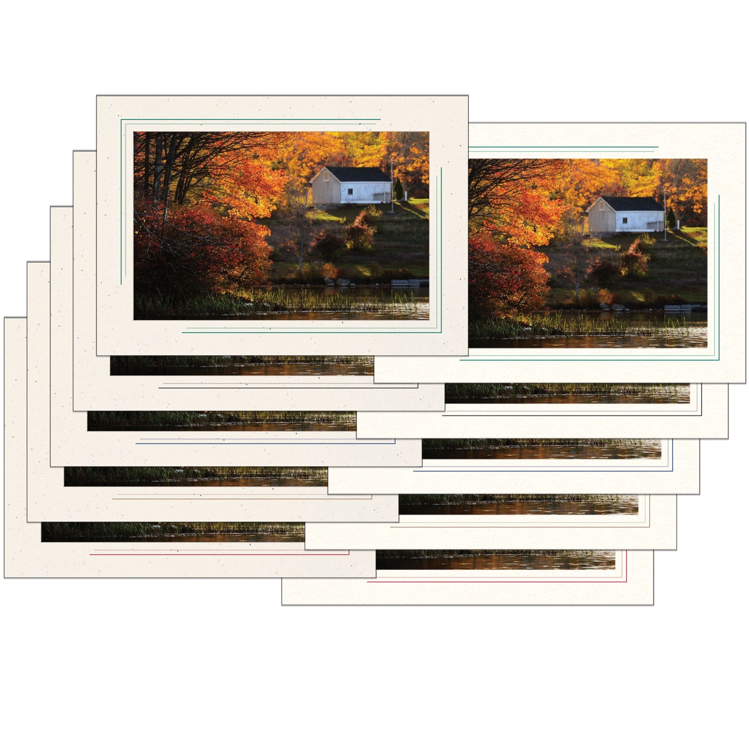 2-Tone Border Bright White Cardstock