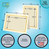 1642 - Cream, Gold Foil Border, Blank Back, set of 10 cards