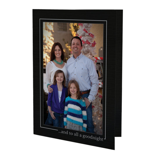 1649 - Black Linen, ...and to all a goodnight, Vertical, Set of 10 cards