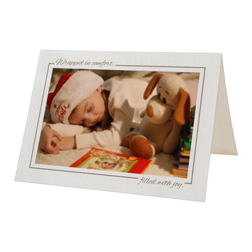 1650 - Snow White Linen, Wrapped in comfort, Horizontal, Set of 10 cards