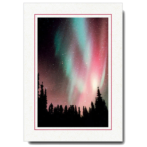 413SC - Natural, Scarlet Red Border, Vertical, set of 10 cards