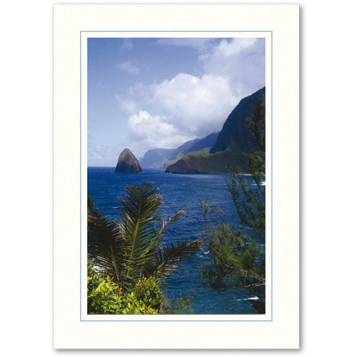 503B - Bright White, Blue Mist Border, Vertical, set of 10 cards