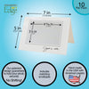 637 - Bright White, Small Window, Just a note, Horizontal, set of 10 cards