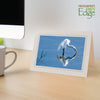 758B - Natural, Blue Mist Border, Blank Back, set of 10 cards