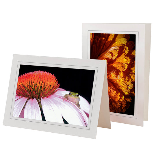 759G - Bright White, Granite Border, Blank Back, set of 10 cards