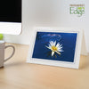 759M - Bright White, Midnight Blue Border, Blank Back, set of 10 cards