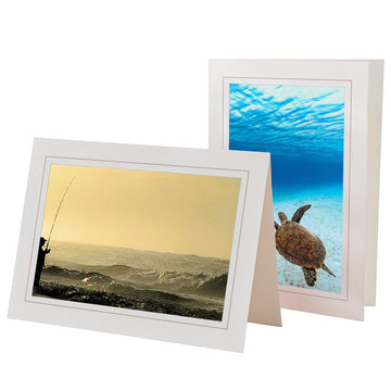 759S - Bright White, Sandstone Border, Blank Back, set of 10 cards