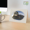 765BK - Natural, Oval Window, Raven Black Border, Blank Back, set of 10 cards