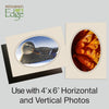 765BK - Natural, Oval Window, Raven Black Border, Blank Back, set of 10 cards