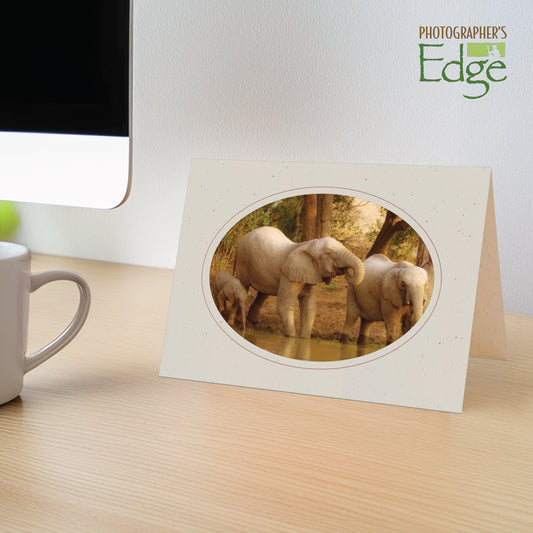 765S - Natural, Oval Window, Sandstone Border, Blank Back, set of 10 cards