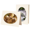 765S - Natural, Oval Window, Sandstone Border, Blank Back, set of 10 cards
