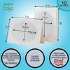 815M - Bright White, Oval Window, Midnight Blue Border, Blank Back, set of 10 cards