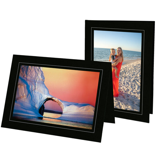 858 - Black, Silver Border, Blank Back, set of 10 cards
